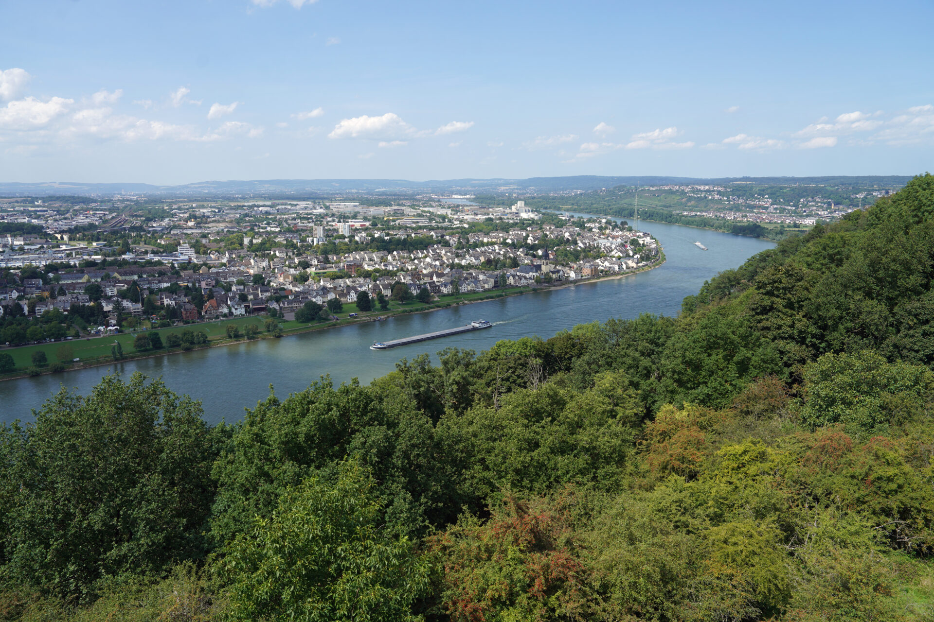 Aussicht auf Koblenz vom Aussichtspunkt der Festung Ehrenbreitstein