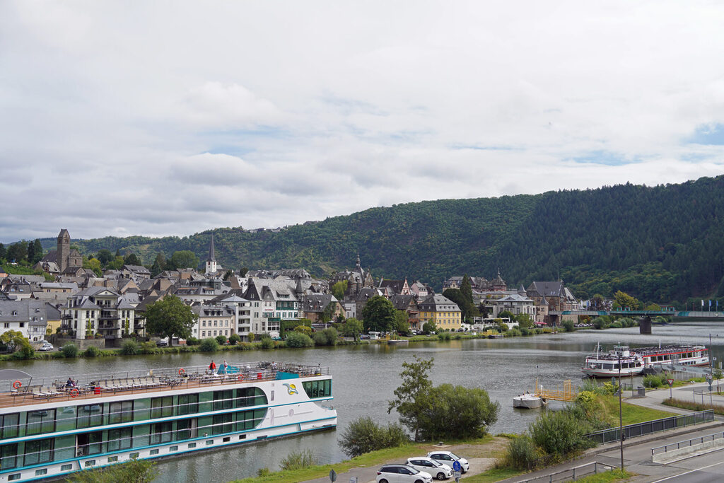 Aussicht vom Buddha-Museum in Traben-Trarbach an der Mosel