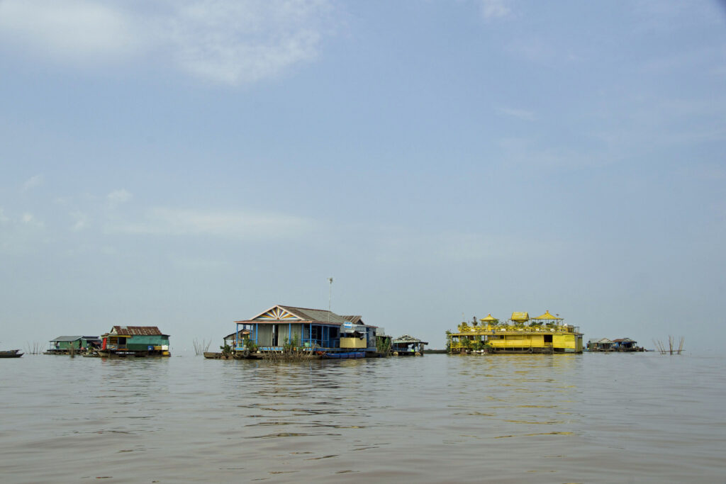 Das schwimmende Dorf auf dem Tonle Sap in der Nähe von Siem Reap in Kambodscha