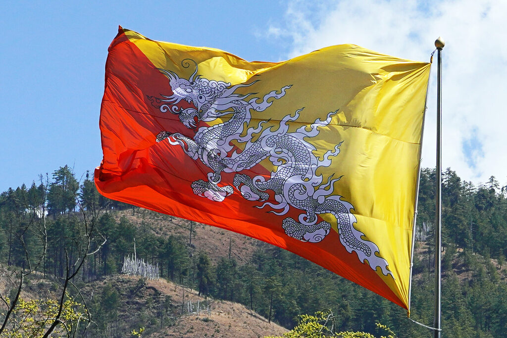 Bhutan - Flagge