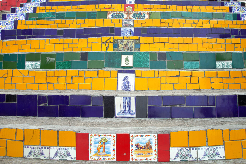 Die Treppe von Selaron im Stadtteil Lapa in Rio de Janeiro