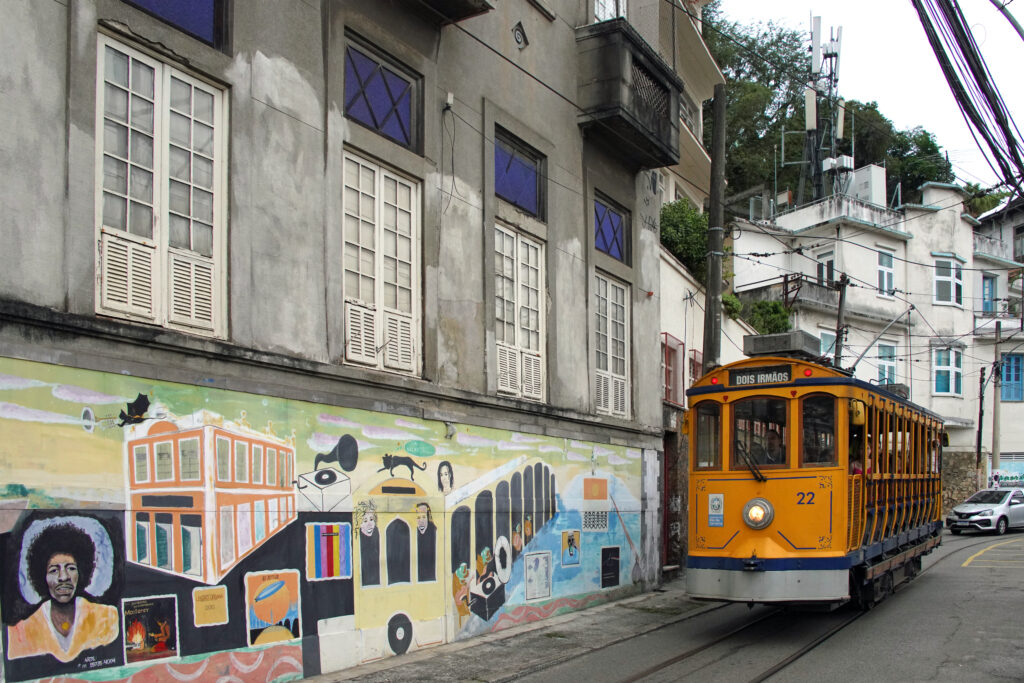 Straßenbahn in Rio de Janeiro im Stadtteil Santa Teresa, fast wie in Lissabon
