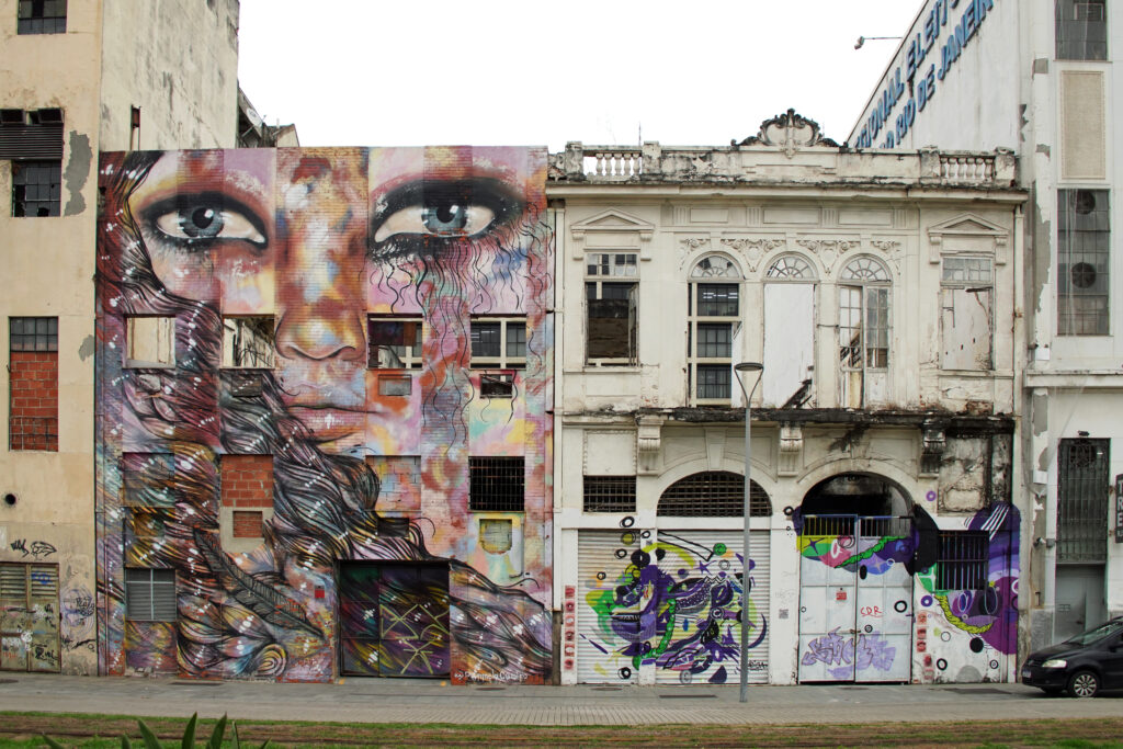 Kunst am Hafen Porto Maravilha in Rio de Janeiro