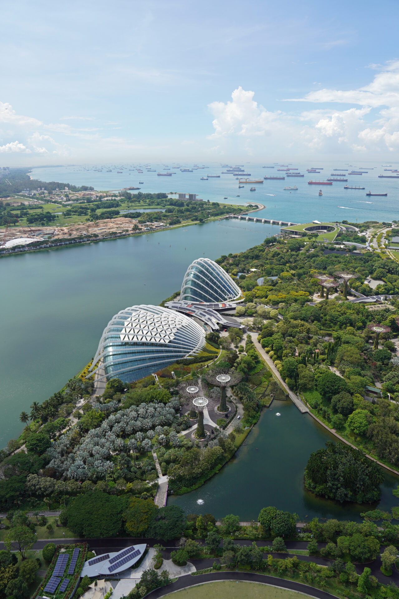 Aussicht vom SkyPark Obersvation Deck des Marina Bay Sands