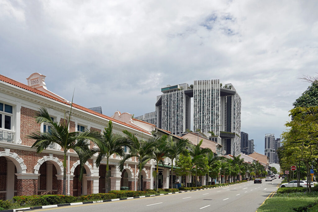 In Chinatown in Singapur verbindet sch die chinesische Tradition auch optisch mit der Moderne