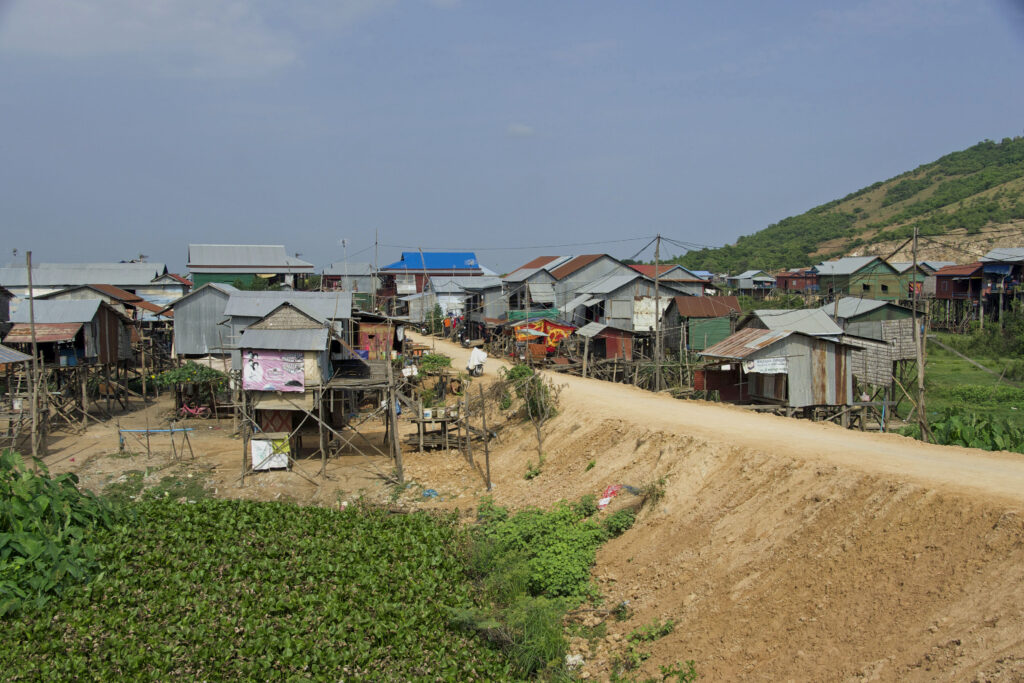 Das Dorf Chong Kneas am Tonle Sap in der Nähe von Siem Reap in Kambodscha