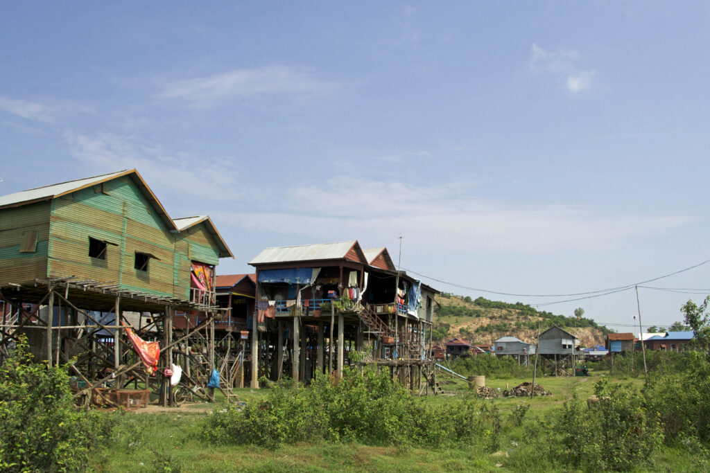 Das Dorf Chong Kneas am Tonle Sap in der Nähe von Siem Reap in Kambodscha