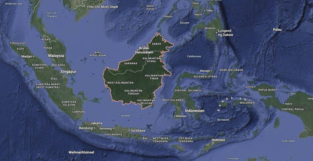 Borneo ist die drittgrößte Insel der Welt.