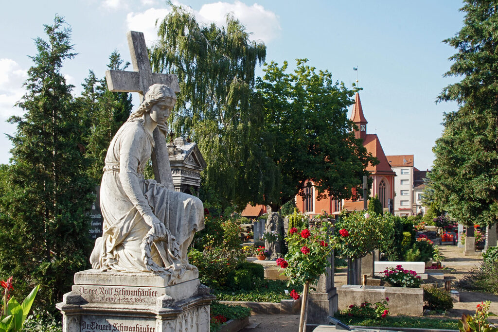 Der Johannisfriedhof in Nürnberg im Stadtteil Johannis.