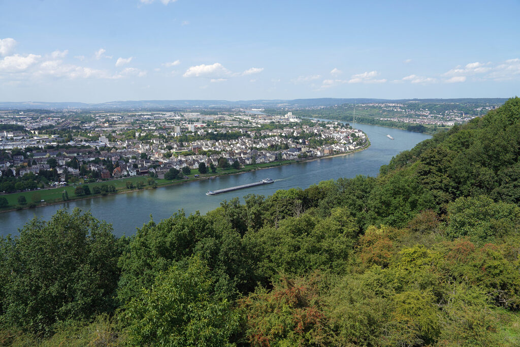 Aussicht auf Koblenz vom Aussichtspunkt der Festung Ehrenbreitstein