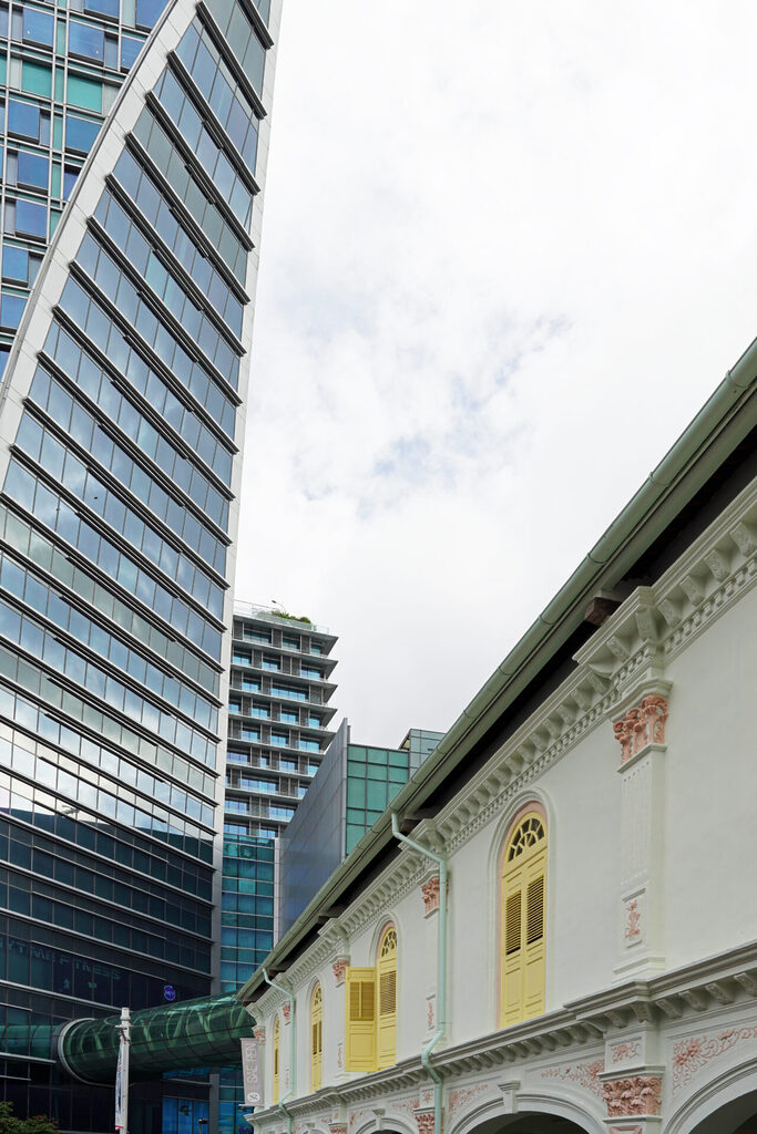 Die charmante Emerald Hill Road in Singapur ist eine Seitenstra&szlig;e der ber&uuml;hmten Einkaufsstra&szlig;e Orchard Road